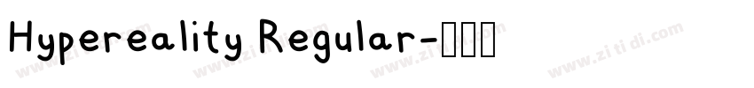 Hypereality Regular字体转换